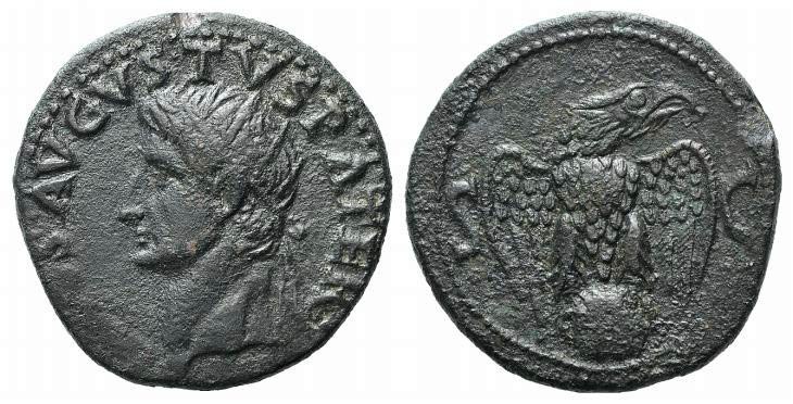 Divus Augustus (died AD 14). Æ As (28mm, 10.18g, 12h). Rome, c. 34-7. Radiate he...