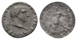 Vitellius (AD 69). Fourrèe Denarius (17mm, 2.17g, 12h). Rome, c. late April-20 December. Laureate head r. R/ Libertas standing facing, head r., holdin...