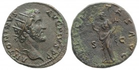 Antoninus Pius (138-161). Æ Dupondius (27mm, 13.15g, 12h). Rome, AD 139. Radiate head r. R/ Felicitas standing l., holding caduceus and cornucopia. RI...