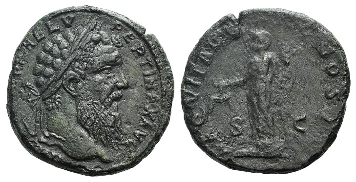 Pertinax (AD 193). Æ Sestertius (30.5mm, 20.75g, 11h). Rome. Laureate head r. R/...