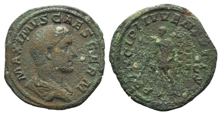 Maximus (Caesar, 235/6-238). Æ Sestertius (32mm, 21.65g, 1h). Rome, 236-7. Bareh...