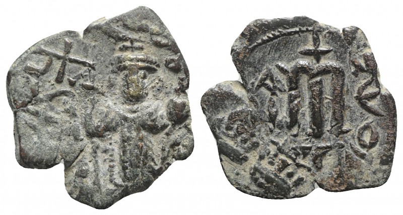 Constans II (641-668). Æ 40 Nummi (25mm, 6.14g, 6h). Constantinople. Constans we...