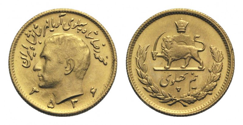 Iran, Mohammed Reza Pahlavi (1941-1979). AV Half Pahlevi AH 2536 / AD 1977 (19mm...