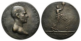 Giovanni Gioviano Pontano (1462-1503), humanist and poet, cast Bronze Medal (79mm), by Adriano di Giovanni de’ Maestri, called Adriano Fiorentino (act...