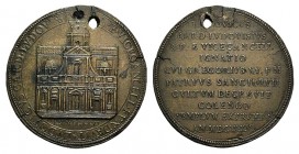 Italy, Bologna. Ludovico Cardinal Ludovisi (art and antiquities connoisseur, 1595-1632). Cast Æ Medal 1626 (64mm, 83.92g, 12h). Commemorating the Layi...