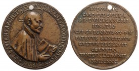 Ludovico Ludovisi (1595–1632), Cardinale sotto il papato di Gregorio XV, per la fondazione della chiesa di S. Ignazio a Roma; AE (g 70,7; mm 59); Meda...