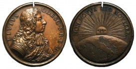 Livio I Odescalchi, Duke of Bracciano (1652-1713). Cast Bronze Medal 1689 (64mm), by Giovanni M Hamerani (1649-1705). Armoured bust right, eagle shoul...