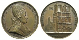 Papal, Pio VII (1800-1823). Æ Medal 1805 (41mm, 32.78g, 12h). Incoronation of Napoleon in Notre Dame of Paris. CNORP 33. EF