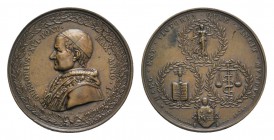 Papal, Gregorio XVI (1831-1846). Æ Medal 1831 (60mm, 79.88g, 12h), opus G. Cerbara. GREGORIVS XVI PONT MAX ANNO I. R/ HAEC EST VICTORIA QVAE VINCIT MV...