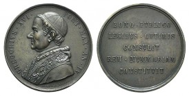 Papal, Gregorio XVI (1831-1846). Æ Medal 1834 (43mm, 33.60g, 12h), opus G. Cerbara. Boccia 6; Patrignani 27. EF