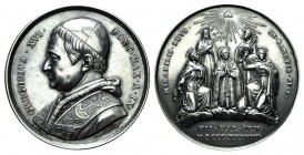 Papal, Gregorio XVI (1831-1846). AR Medal 1839 (44mm, 31.40g, 12h), opus G. Girometti. GREGORIVS XVI PONT MAX A IX, Bust l. R/ MIRABILIS DEVS IN SANCT...