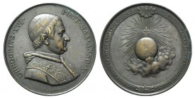 Papal, Gregorio XVI (1831-1846). Æ Extraordinary Medal 1840 (51mm, 62.12g, 12h), opus G. Girometti. Boccia 124; Patrignani 65. Good VF