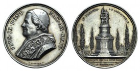 Papal, Pio IX (1846-1878). AR Medal 1869 (43mm, 34.00g, 12h), opus G. Bianchi. PIVS IX PONT MAX AN XXIV, Bust l. R/ MILITIBVS QVI PRO PETRI SEDE PVGNA...