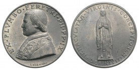 Papal, Pio IX (1846-1878). PB Medal 1878 (45mm, 39.12g, 12h), opus G. Bianchi. EX PLVMBO FERETRI PII PP IX, Bust l. R/ IMMACVLATAM VIRGINIS CONCEPTION...