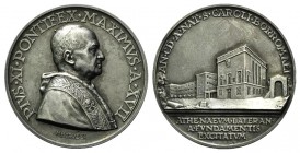 Papal, Pio XI (1922-1939). AR Medal 1938 (44mm, 38.90g, 12h), opus A. Mistruzzi. Ateneo Lateranense. Bart. E 938. Near EF