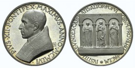 Papal, Pio XII (1939-1958). AR Medal 1956 (44mm, 36.30g, 12h). Giustizia, Carità e Pace. CM 242. EF
