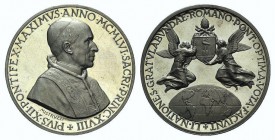 Papal, Pio XII (1939-1958). AR Medal 1956 (44mm, 37.52g, 12h). Giustizia, Carità e Pace. CM 251. Good EF