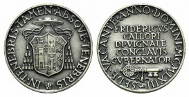 Papal, Sede Vacante 1963. AR Medal (32mm, 16.20g, 12h), issued by the Governor of the Conclave, Monsignor Frederick Calloris Vignale. Boccia 126. FDC