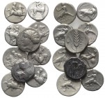 Magna Graecia, lot of 10 AR Nomoi/Staters, to be catalog. Lot sold as is, no return