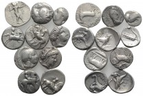 Magna Graecia, lot of 10 AR coins, to be catalog. Lot sold as is, no return