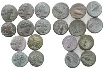 Southern Lucania, Metapontion, lot of 10 Æ coins, to be catalog. Lot sold as is, no return