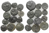 Sicily, lot of 12 Æ Greek coins, to be catalog. Lot sold as is, no return