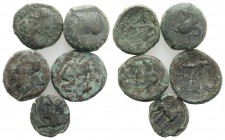Sicily, lot of 5 Æ Greek coins, to be catalog. Lot sold as is, no return