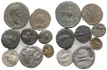 Lot of 8 Greek and Roman AR and Æ coins, to be catalog. Lot sold as is, no return