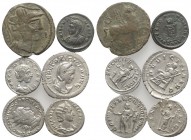 Lot of 6 Greek and Roman AR and Æ coins, to be catalog. Lot sold as is, no return