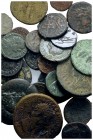 Mixed lot of 40 Ancient Æ coins, including Greek, Roman, Medieval and Modern, to be catalog. Lot sold as is, no return