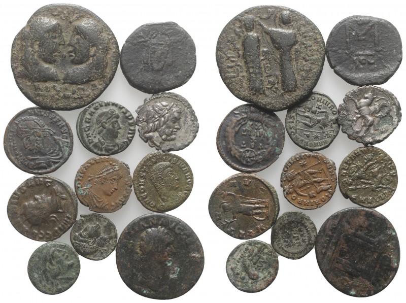 Lot of 11 Greek, Roman and Byzantine Æ coins, to be catalog. Lot sold as is, no ...