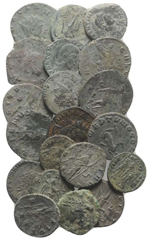 Lot of 20 Æ and BI Roman coins (1 Republican, 19 Antoninianii), to be catalog. L...