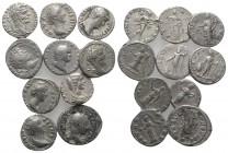 Lot of 10 Roman Imperial AR Denarii, to be catalog. Lot sold as is, no return