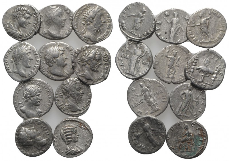 Lot of 10 Roman Imperial AR Denarii, to be catalog. Lot sold as is, no return