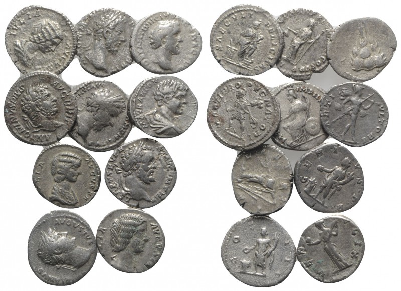 Lot of 10 Roman Imperial AR Denarii, to be catalog. Lot sold as is, no return