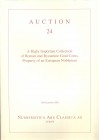 ARS CLASSICA AG. – Auction 24. Zurich, 5 – December, 2002. A higly important collection of roman coins and byzantine gold coins, property o fan Europe...