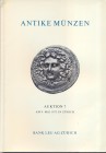 BANK LEU AG. – Auktion 7. Zurich, 9 – Mai, 1973. Antike munzen; Kelten, Griechen, Romer, Byzantiner. Pp. 57, nn. 479, tavv. 30. Ril. editoriale, buono...