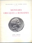 BOURGEY E. – Paris, 18 – Novembre, 1957. Collection R. DE CASTRO MAYA. Tres importante collection de monnaie Grecques et Romaines en or, en electrum e...