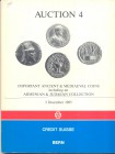 CREDIT SUISSE. – Auction 4. Bern, 3 – December, 1985. Important ancient & medieval coins including an Armenian & Judaean collection. pp. 133, nn. 859,...