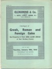 GLENDINING & CO. London, 18 – Juanary, 1949. Collection Prof. EMIL LAJOS JONAS. Greek, roman and foreign coins. Pp. 23, nn. 234, no tavv. Ril. editori...