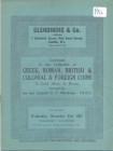 GLENDINING & CO. – London, 21 – November, 1951. Collection, LEOPOLD G. P. MESSENGER. Catalogue df the greek, roman, british & colonial & foreign coins...