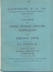 GLENDINING & CO. LTD. London, 15 – April, 1953. Collection H. C. DANGAR. Catalogue of greek, roman, english, australian and foreign coins. Pp. 40, nn....