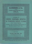 GLENDINING & CO. London, 29 – April, 1954. Catalogue of Greek, Roman, Jewish & foreign gold coins. Including some formery in the possesion of the late...