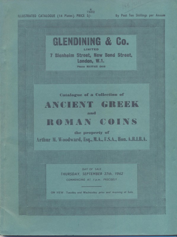 GLENDINING & CO. London, 27 – September, 1962. Catalogue of a collection of anci...