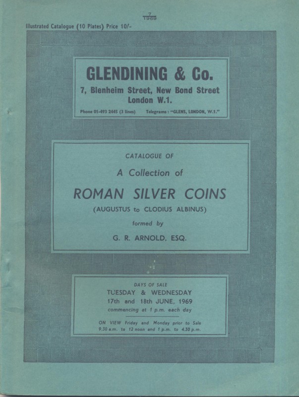 GLENDINING & CO. London, 17 – June, 1969. Catalogue of a collection of Roman sil...