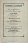 HESS A. – Frankfurter am Main, 20 – Oktober, 1909. I Romische munzen und nuere munzen und medaillen, II nuere doppelthaler, thaler und doppengulden. S...