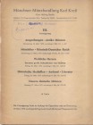 KRESS K. MUNZH. – Auktion 111. Munchen, 19 – Marz, 1959. Ausgrabungen, Antike munzen, mitterlalter, medaillen, literatur, dutsche munzen. Pp. 58, nn. ...