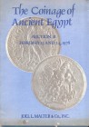 MALTER J. L. – Auction II. Beverly Hills, 23 – February, 1978. The coinage of ancient Egypt, and numismatic literatur. Nn. 459, tavv. 22. Ril. editori...