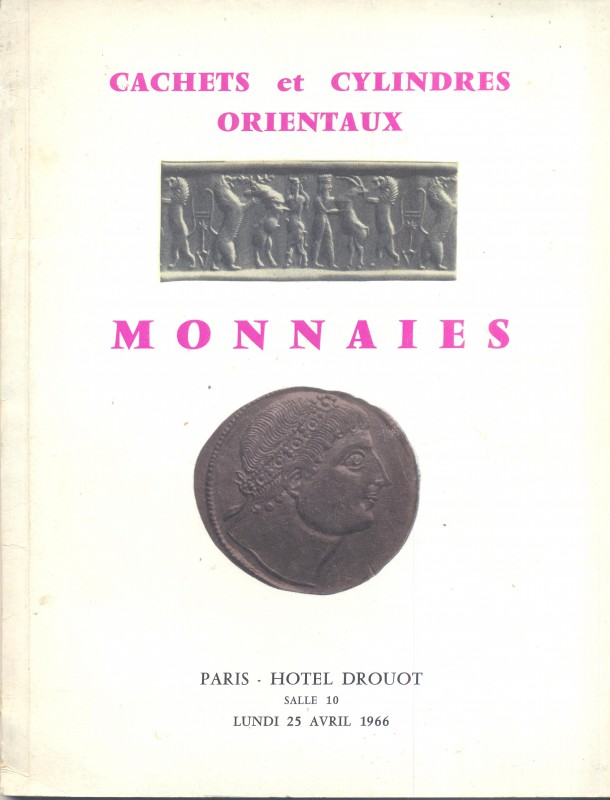 VINCHON J. – Paris, 25 – April, 1966. Collection de Cahet et cilyndres orientaux...