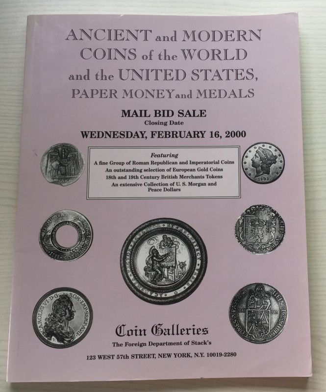 Coin Galleries. Ancient and Modern Coins of the World and the United States. Pap...